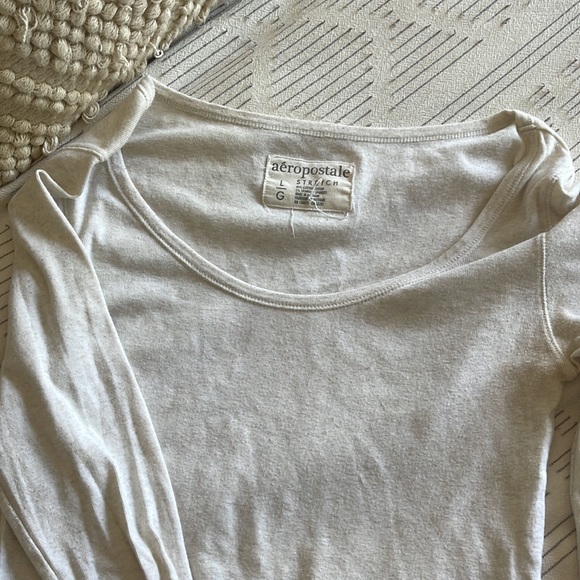 Long sleeve cream wardrobe essential top - Picture 3 of 3